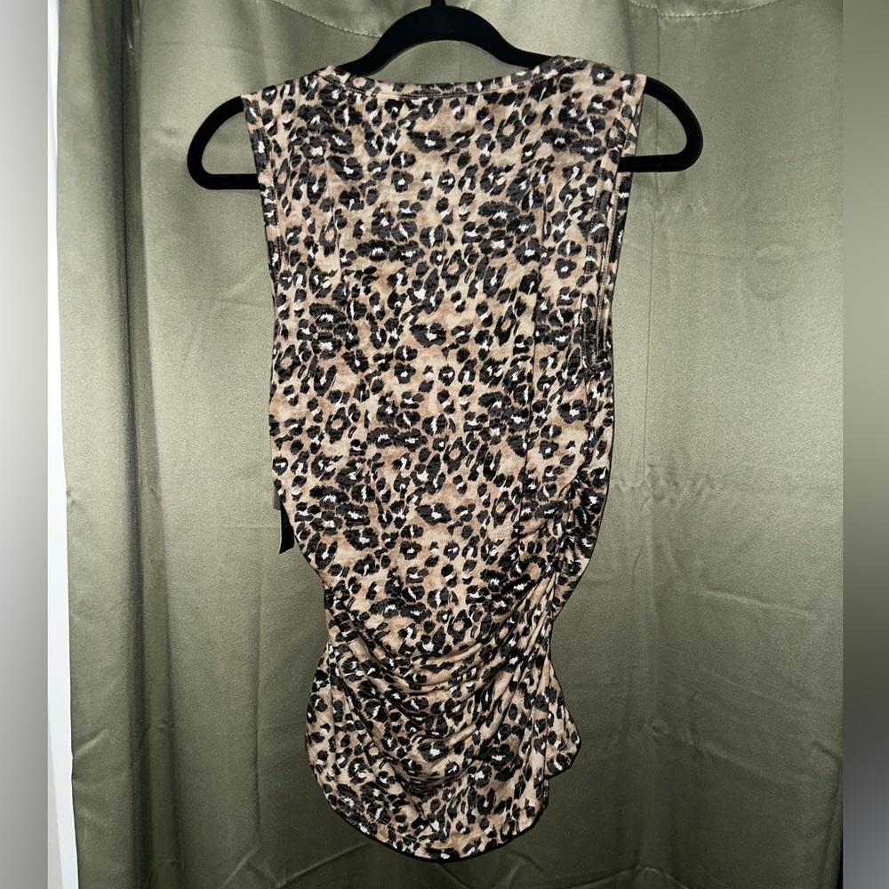 INC Leopard swirl top- sleeveless